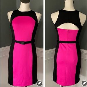 Michael Kors hot pink / black dress 2638
